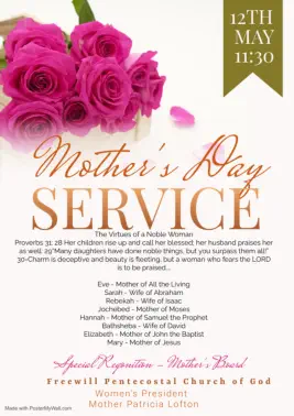 Mother's Day bulletin